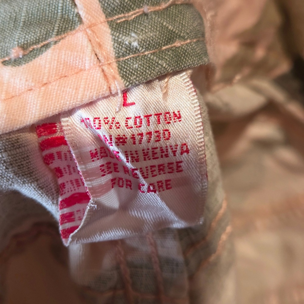 Y2K Xhilaration Girls L Pink Green Camo Cargo Shorts 2000s Cadet Kelly - Picture 3 of 4